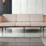 Bard 3 Seater Solid Wood & Rattan Sofa