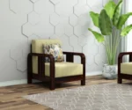 Bregg Wooden Sofa Set 3+1+1 Seater - Image 3