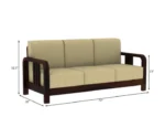Bregg Wooden Sofa Set 3+1+1 Seater - Image 9
