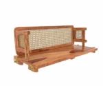Classic Reversible Cane Back Wooden Handmade Swing for Home – Sheesham wood - Image 4