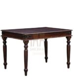 Solid Sheesham Wood 4 Seater Dining Table Set |Premium Wood Table & Chairs|Handcrafted Wooden Dining Set for Home & Kitchen | Provincial Teak Finish - Image 5