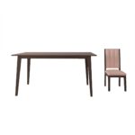 Atlantis Sheesham Wood Dining Table 6 Seater | Wooden Six Seater Dinning Table with Cushion Chairs | Dinner Table 6 Seater | Dining Room Sets | Self Assembly, Walnut Finish - Image 6