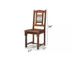 Solid Sheesham Wood 4 Seater Dining Table Set |Premium Wood Table & Chairs|Handcrafted Wooden Dining Set for Home & Kitchen | Natural BrownFinish - Image 7