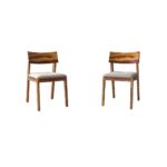 Liana Solid Sheesham Wood Dining Table 6 Seater | Wooden Six Seater Dinning Table with Beige Cushion Chairs | Dinner Table 6 Seater | Dining Room Sets | Self Assembly, Natural Finish - Image 5