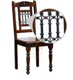 Solid Sheesham Wood 4 Seater Dining Table Set |Premium Wood Table & Chairs|Handcrafted Wooden Dining Set for Home & Kitchen | Provincial Teak Finish - Image 4