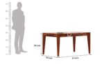 Maharaja Solid Sheesham Wood Dining Table 6 Seater | Wooden Six Seater Dinning Table with Cushion Chairs | Dinner Table 6 Seater | Dining Room Sets | Self Assembly, - Image 5