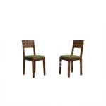 Maharaja Sheesham Wood Dining Table 6 Seater | Wooden Six Seater Dinning Table with Green Cushion Chairs & Bench | Dinner Table 6 Seater | Dining Room Sets | Self Assembly, Natural - Image 6