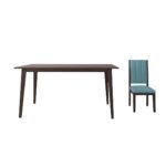 Solid Sheesham Wood Dining Table 6 Seater | Wooden Six Seater Dinning Table with Cushion Chairs | Dinner Table 6 Seater | Dining Room Sets | Self Assembly, Walnut Finish - Image 6