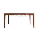 aharaja Sheesham Wood Dining Table 6 Seater | Wooden Six Seater Dinning Table with Grey Cushion Chairs & Bench | Dinner Table 6 Seater | Dining Room Sets | Self Assembly, Natural Finish - Image 7