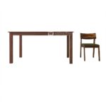 Liana Solid Sheesham Wood Dining Table 6 Seater | Wooden Six Seater Dinning Table with Green Cushion Chairs | Dinner Table 6 Seater | Dining Room Sets | Self Assembly Natural Finish - Image 5