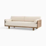 Adouer Wood Acacia Frame 3 Seater Sofa in Natural Finish – Minimalist Charm with Modern Comfort - Image 3