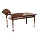Handicraft Wooden Traditional Dining Table 6 Seater | Wooden Six Seater Dinning Table with 6 Chairs for Home | Chairs with Cushion | Dining Room Sets | Solid Sheesham Wood, Brown Teak Finish - Image 7