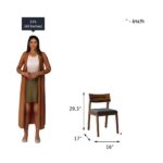 DRIFTINGWOOD Liana Solid Sheesham Wood Dining Table 6 Seater | Wooden Six Seater Dinning Table with Grey Cushion Chairs | Dinner Table 6 Seater | Dining Room Sets | Self Assembly, Natural Finish - Image 6