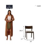 Liana Solid Sheesham Wood Dining Table 6 Seater | Wooden Six Seater Dinning Table with Beige Cushion Chairs | Dinner Table 6 Seater | Dining Room Sets | Self Assembly Walnut Finish - Image 5