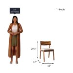 Liana Solid Sheesham Wood Dining Table 6 Seater | Wooden Six Seater Dinning Table with Beige Cushion Chairs | Dinner Table 6 Seater | Dining Room Sets | Self Assembly, Natural Finish - Image 7