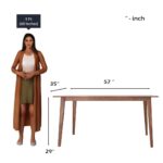 Tiya Dining Table 6 Seater | Six Seater Dinning Table with 6 Chairs for Home | Rosewood, Honey Finish, Self Assembly(DIY) - Image 7