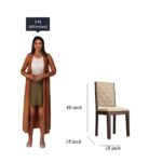 Izabel Dining Table 6 Seater | Six Seater Dinning Table with 6 Chairs for Home with Beige Cushions | Rosewood, Walnut Finish, Self Assembly(DIY) - Image 6