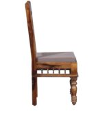 Handicraft Solid Sheesham Wood Dining Table 2 Seater | Wooden Two Seater Dinning Table with 2 Chairs for Home | Chairs with Cushion | Dining Room Sets for Restaurants | Rosewood - Image 3