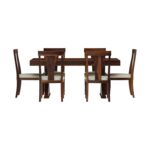 Sheesham Wood  Dining Table with Cushioned Chairs for Living Room Wooden Dining Room Set for Home (Walnut Finish) - Image 38