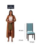 Solid Sheesham Wood Dining Table 6 Seater | Wooden Six Seater Dinning Table with Cushion Chairs | Dinner Table 6 Seater | Dining Room Sets | Self Assembly, Walnut Finish - Image 8