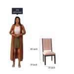 Atlantis Sheesham Wood Dining Table 6 Seater | Wooden Six Seater Dinning Table with Cushion Chairs | Dinner Table 6 Seater | Dining Room Sets | Self Assembly, Walnut Finish - Image 7