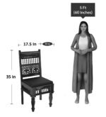 Handicraft Wooden Traditional Dining Table 6 Seater | Wooden Six Seater Dinning Table with 6 Chairs for Home | Chairs with Cushion | Dining Room Sets | Solid Sheesham Wood, Brown Teak Finish - Image 22