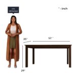 Izabel Dining Table 6 Seater | Six Seater Dinning Table with 6 Chairs for Home with Beige Cushions | Rosewood, Walnut Finish, Self Assembly(DIY) - Image 7