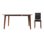 Tiya Dining Table 6 Seater | Six Seater Dinning Table with 6 Chairs in Gray Cushions for Home | Rosewood, Honey Finish, Self Assembly(DIY) - Image 6