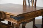 Solid Sheesham Wood 4 Seater Dining Table Set |Premium Wood Table & Chairs|Handcrafted Wooden Dining Set for Home & Kitchen | Natural BrownFinish - Image 6