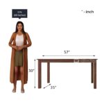 DRIFTINGWOOD Liana Solid Sheesham Wood Dining Table 6 Seater | Wooden Six Seater Dinning Table with Grey Cushion Chairs | Dinner Table 6 Seater | Dining Room Sets | Self Assembly, Natural Finish - Image 5