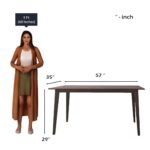 Solid Sheesham Wood Dining Table 6 Seater | Wooden Six Seater Dinning Table with Cushion Chairs | Dinner Table 6 Seater | Dining Room Sets | Self Assembly, Walnut Finish - Image 7