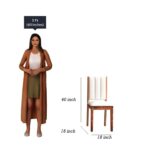 Tiya Dining Table 6 Seater | Six Seater Dinning Table with 6 Chairs for Home | Rosewood, Honey Finish, Self Assembly(DIY) - Image 6