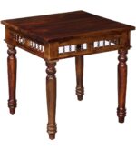 Handicraft Solid Sheesham Wood Dining Table 2 Seater | Wooden Two Seater Dinning Table with 2 Chairs for Home | Chairs with Cushion | Dining Room Sets for Restaurants | Rosewood - Image 4