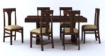 Sheesham Wood  Dining Table with Cushioned Chairs for Living Room Wooden Dining Room Set for Home (Walnut Finish) - Image 29