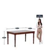 Solid Sheesham Wood 6 Seater Dining Table Set with 4 Chair 1 Bench|Wooden Dining Set |Handcrafted Dining Table Set for Home Kitchen & Dining Room(Natural Finish) - Image 3