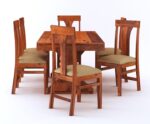 Sheesham Wood  Dining Table with Cushioned Chairs for Living Room Wooden Dining Room Set for Home (Walnut Finish) - Image 18