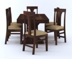 Sheesham Wood  Dining Table with Cushioned Chairs for Living Room Wooden Dining Room Set for Home (Walnut Finish) - Image 32
