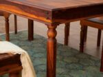 Solid Sheesham Wood 6 Seater Dining Table Set with 4 Chair1 Bench | Wooden Dining Set with Chairs |Handcrafted Dining Table Set for Home Kitchen & Dining Room(Natural) - Image 6