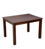Solid Sheesham Wood 4 Seater Dining Table Set |Modern Four Seater Wooden Dining Set with Chairs | Handmade Furniture for Home Kitchen & Dining Room (Brown Finish) - Image 7