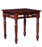 Handicraft Solid Sheesham Wood Dining Table 2 Seater | Wooden Two Seater Dinning Table with 2 Chairs for Home | Chairs with Cushion | Dining Room Sets for Restaurants | Rosewood - Image 11