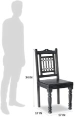 Solid Sheesham Wood 6 Seater Dining Table Set |Traditional Solid Wood Dining Table with Chairs | Handmade Furniture for Home Kitchen & Dining Room (Premium Walnut Finish) - Image 4