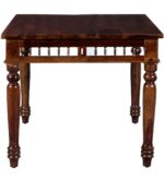 Handicraft Wooden Traditional Dining Table 6 Seater | Wooden Six Seater Dinning Table with 6 Chairs for Home | Chairs with Cushion | Dining Room Sets | Solid Sheesham Wood, Brown Teak Finish - Image 18