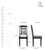 Solid Sheesham Wood 4 Seater Dining Table Set |Premium Wood Table & Chairs|Handcrafted Wooden Dining Set for Home & Kitchen | Provincial Teak Finish - Image 6