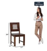 Solid Sheesham Wood 4 Seater Dining Table Set |Modern Four Seater Wooden Dining Set with Chairs | Handmade Furniture for Home Kitchen & Dining Room (Brown Finish) - Image 4