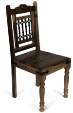 Solid Sheesham Wood 6 Seater Dining Table Set |Traditional Solid Wood Dining Table with Chairs | Handmade Furniture for Home Kitchen & Dining Room (Premium Walnut Finish) - Image 3