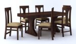 Sheesham Wood  Dining Table with Cushioned Chairs for Living Room Wooden Dining Room Set for Home (Walnut Finish) - Image 31