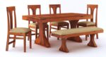 Sheesham Wood  Dining Table with Cushioned Chairs for Living Room Wooden Dining Room Set for Home (Walnut Finish) - Image 24