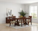 Sheesham Wood  Dining Table with Cushioned Chairs for Living Room Wooden Dining Room Set for Home (Walnut Finish) - Image 42