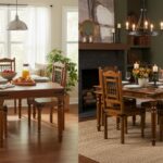 Solid Sheesham Wood 4 Seater Dining Table Set |Premium Wood Table & Chairs|Handcrafted Wooden Dining Set for Home & Kitchen | Natural BrownFinish