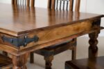 Solid Sheesham Wood 6 Seater Dining Table Set | Wooden Dining Set with Chairs | Handmade Furniture for Home Kitchen & Dining Room (Premium Natural Finish) - Image 4